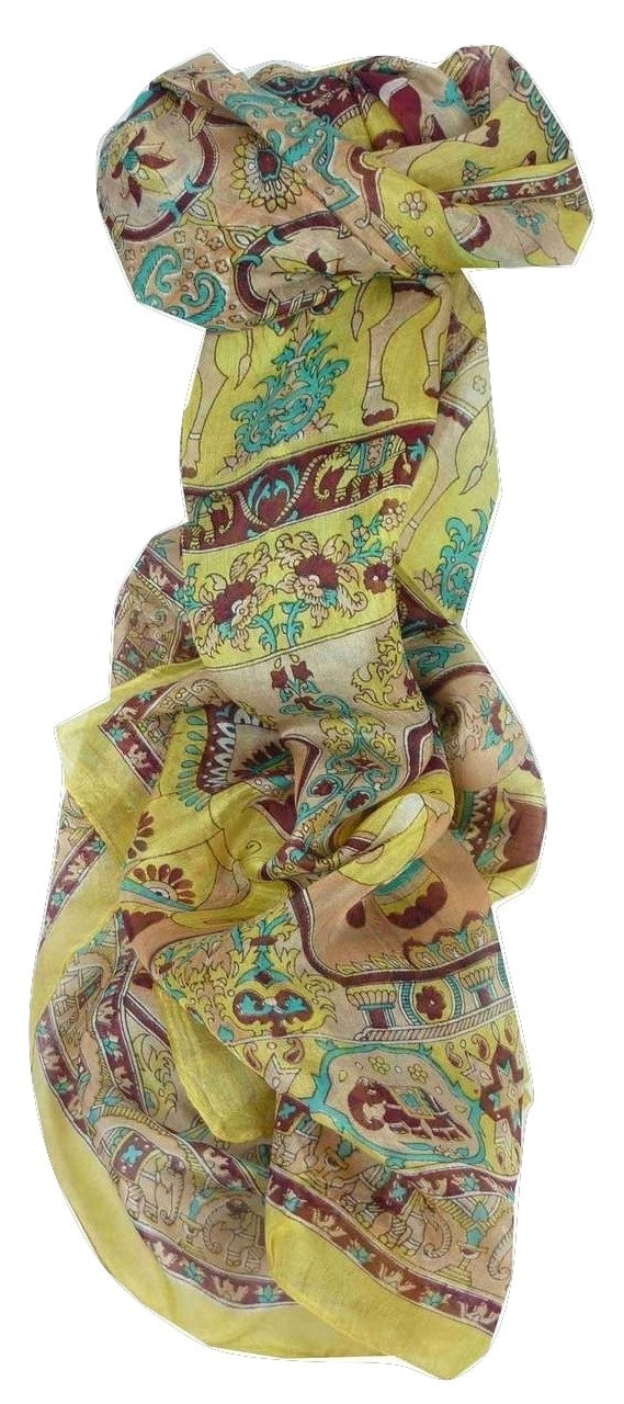 Tradizionale Sciarpa Longa di Seta Kir Gold di Pashmina & Silk