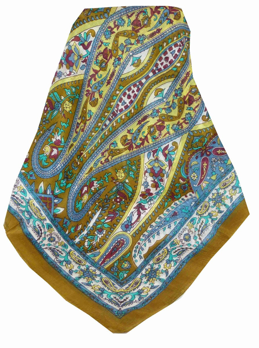 Mulberry Silk Traditional Long Scarf Ikna Caramel by Pashmina & Silk