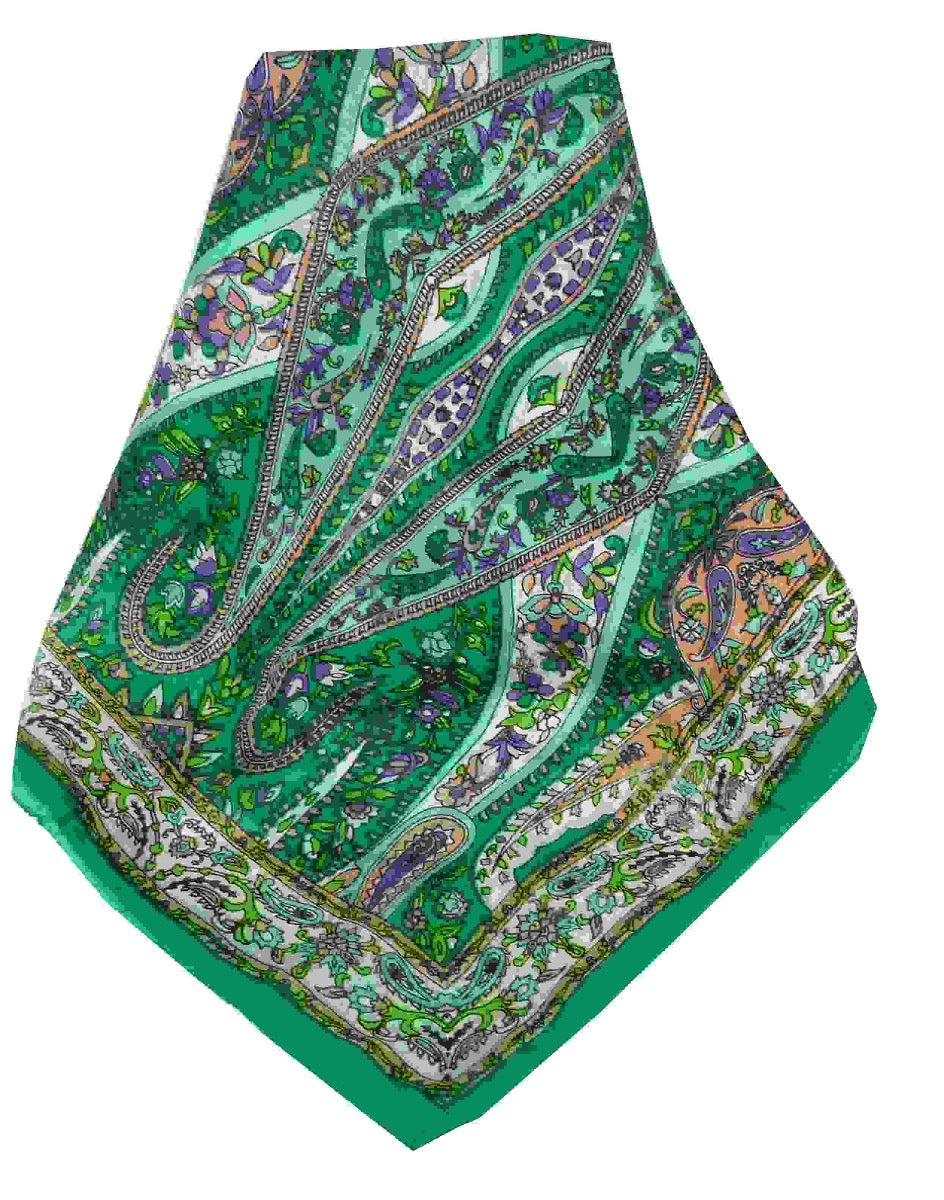 Mulberry Silk Traditional Long Scarf Ikna Teal by Pashmina & Silk