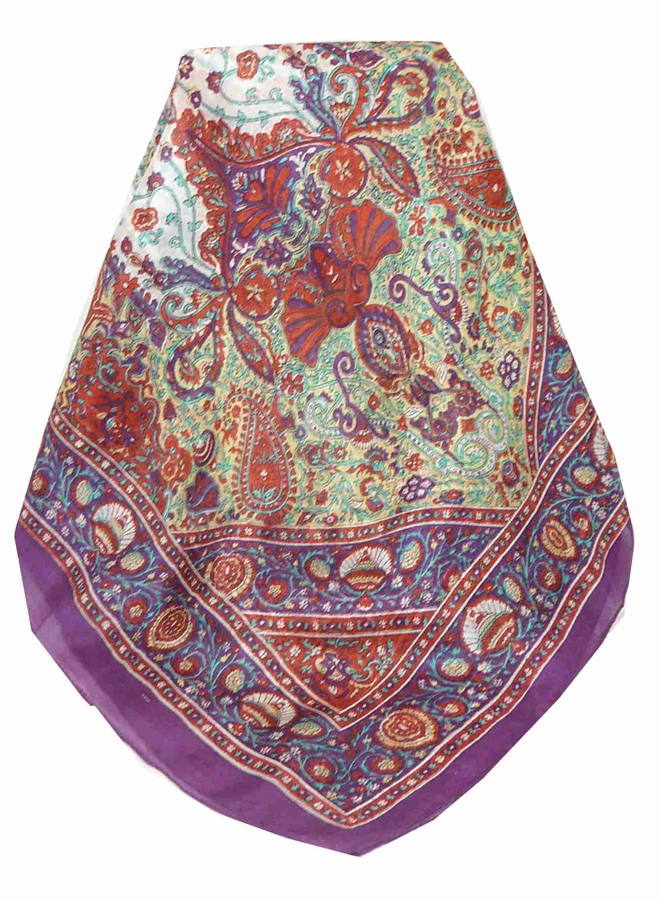 Tradizionale Sciarpa Longa di Seta Tapti Violet di Pashmina & Silk