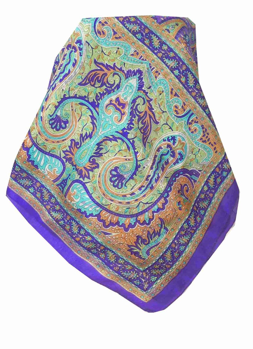 Tradizionale Sciarpa Longa di Seta Koel Violet di Pashmina & Silk