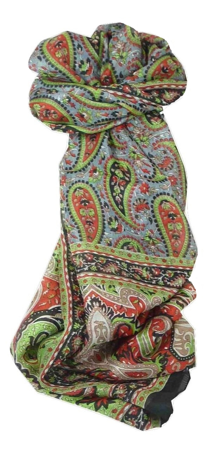 Tradizionale Sciarpa Longa di Seta Koel Black di Pashmina & Silk