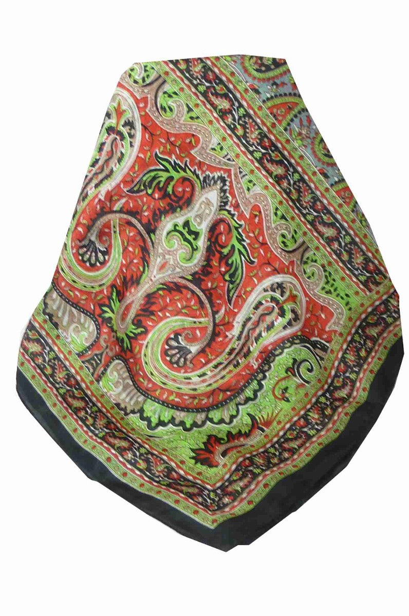 Tradizionale Sciarpa Longa di Seta Koel Black di Pashmina & Silk
