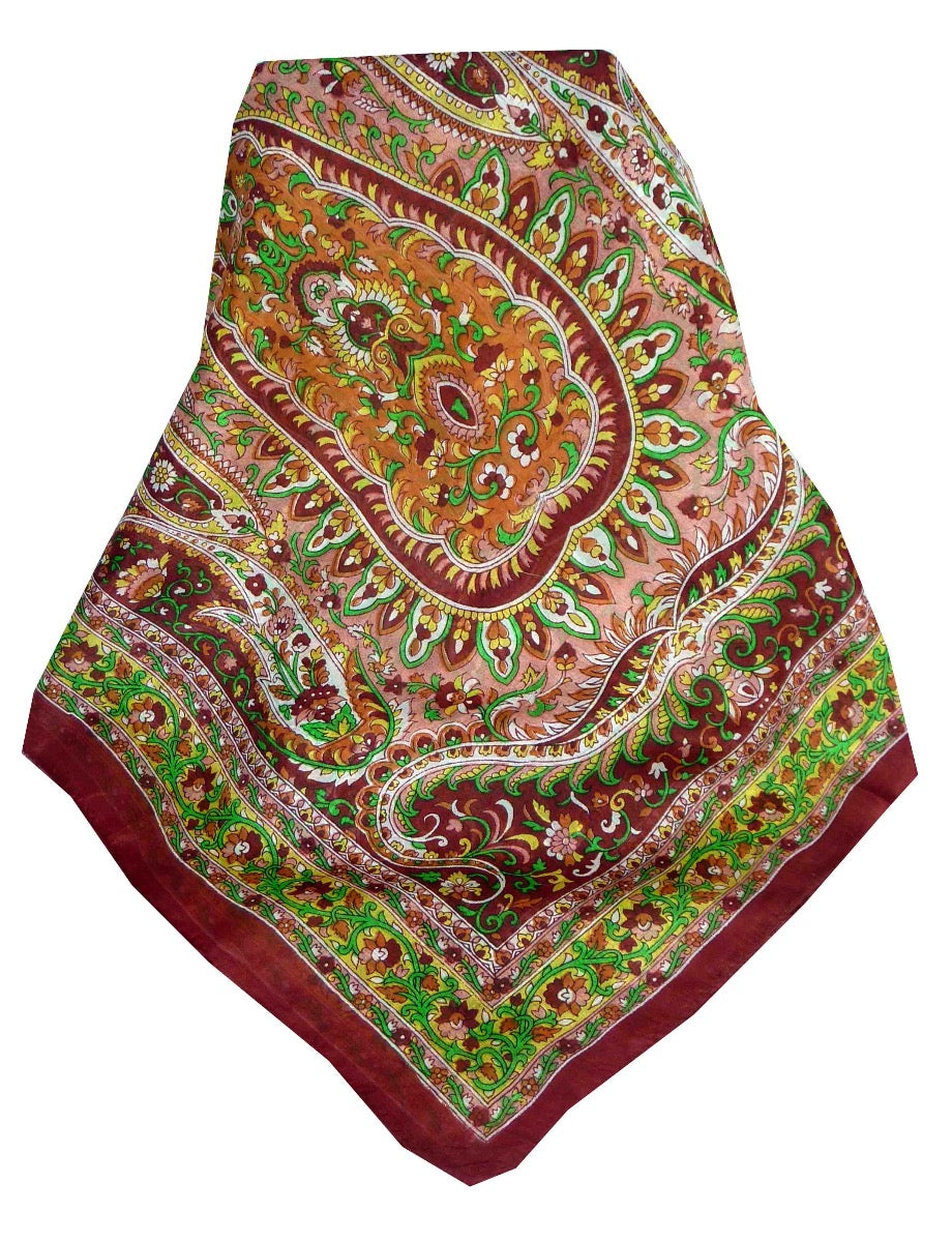 Tradizionale Sciarpa Longa di Seta Esha Red di Pashmina & Silk