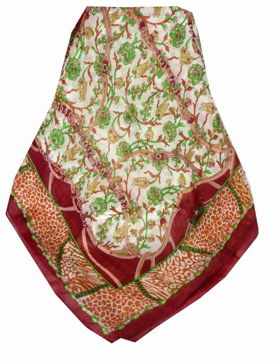 Tradizionale Sciarpa Longa di Seta Bijul Red di Pashmina & Silk