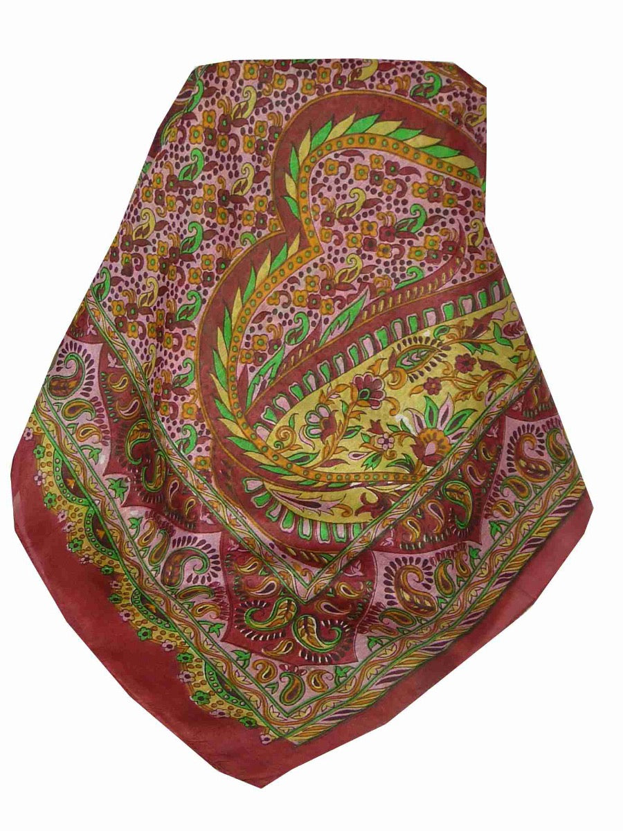 Tradizionale Sciarpa Longa di Seta Alampur Red di Pashmina & Silk