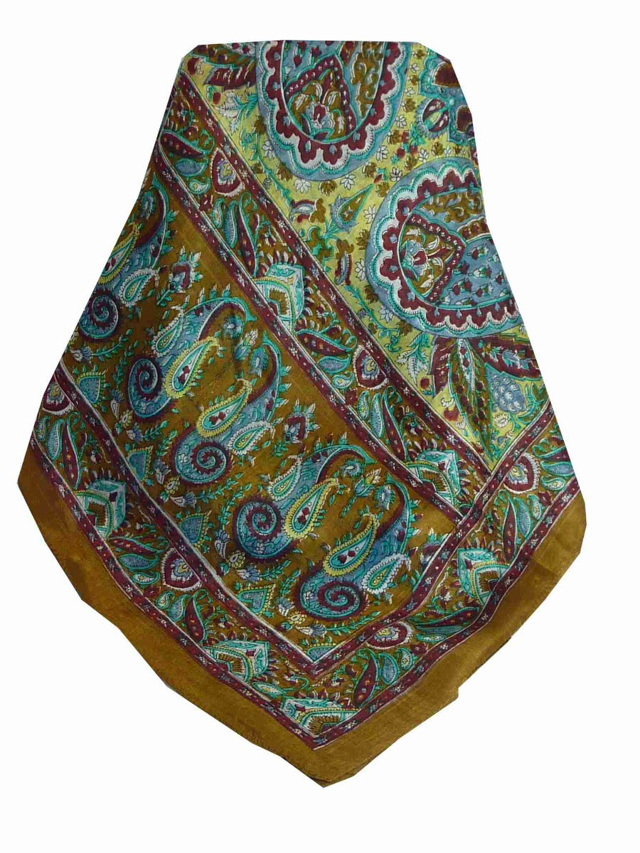 Mulberry Silk Traditional Long Scarf Anna Caramel by Pashmina & Silk