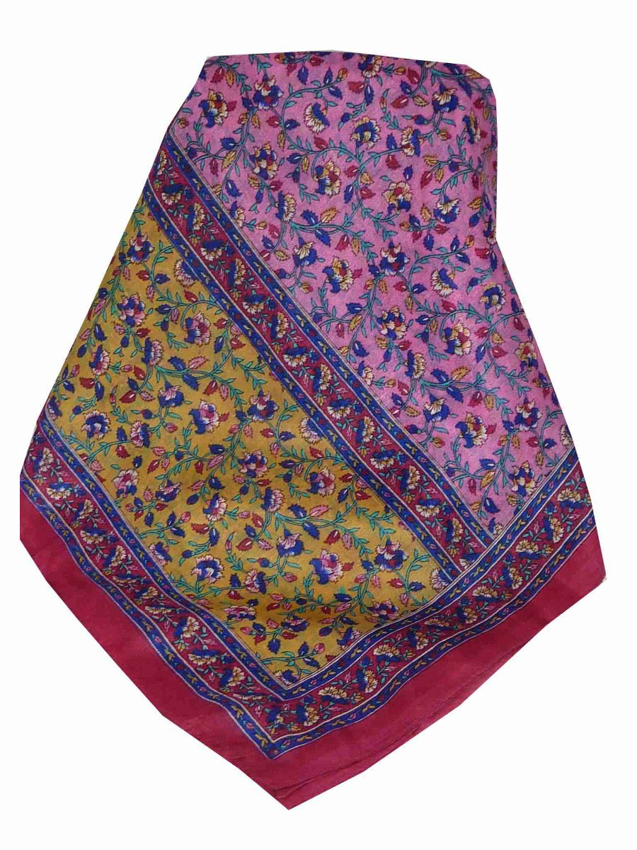 Mulberry Silk Traditional Long Scarf Aditi Fuchsia by Pashmina & Silk