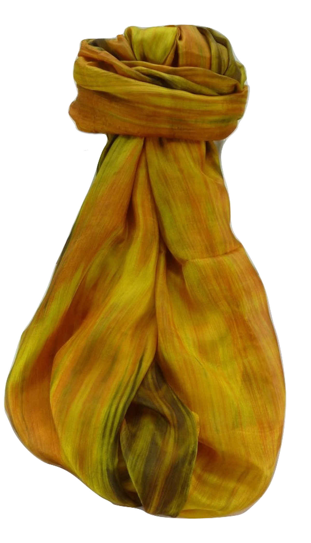 Vietnamese Pure Silk Long Scarf Lai-Chau Amber by Pashmina & Silk