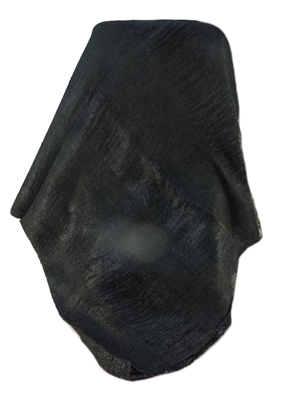 Vietnamese Pure Silk Long Scarf Van-Canh Black by Pashmina & Silk