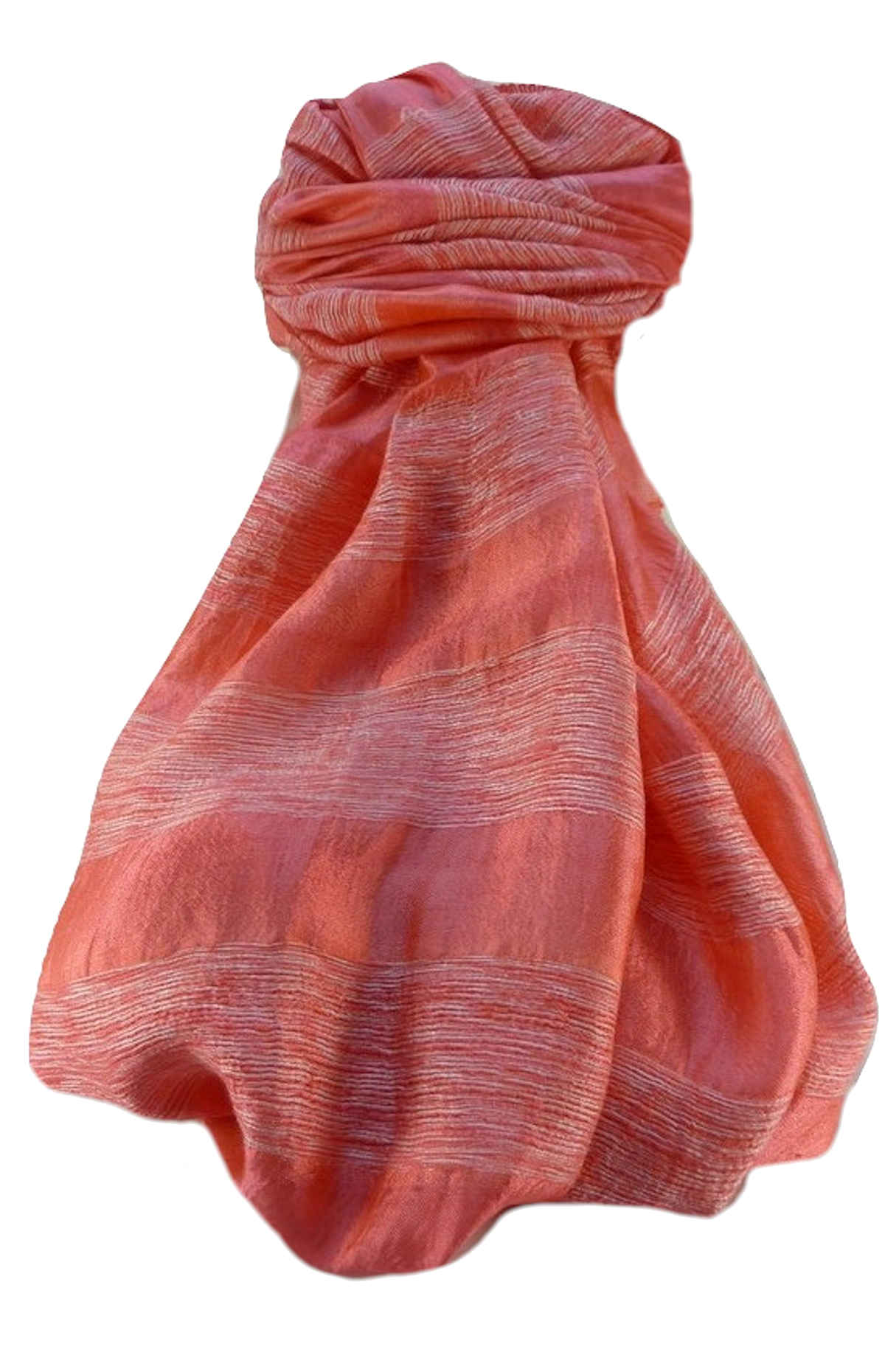 Vietnamese Pure Silk Long Scarf Van-Canh Peach by Pashmina & Silk