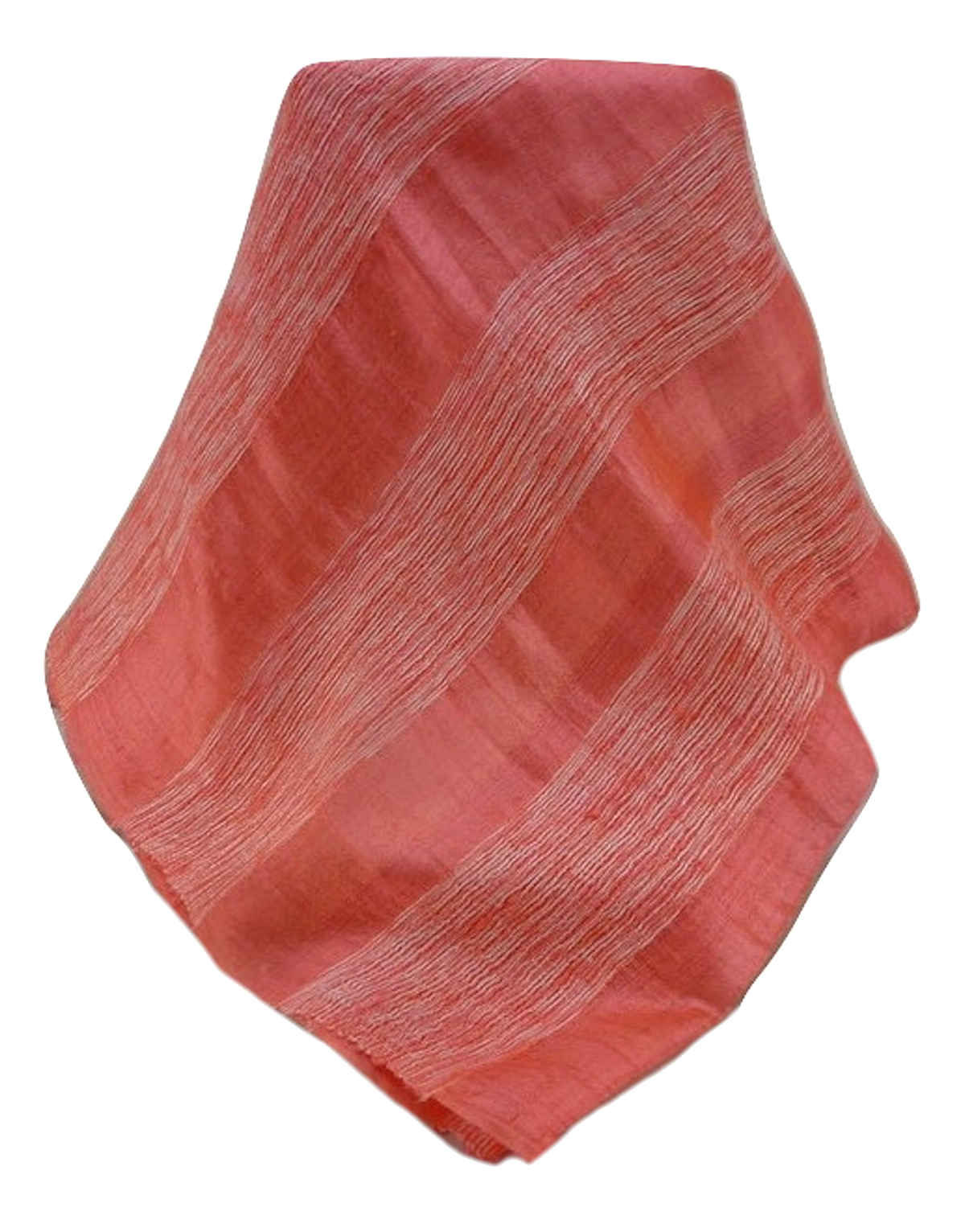 Vietnamese Pure Silk Long Scarf Van-Canh Peach by Pashmina & Silk