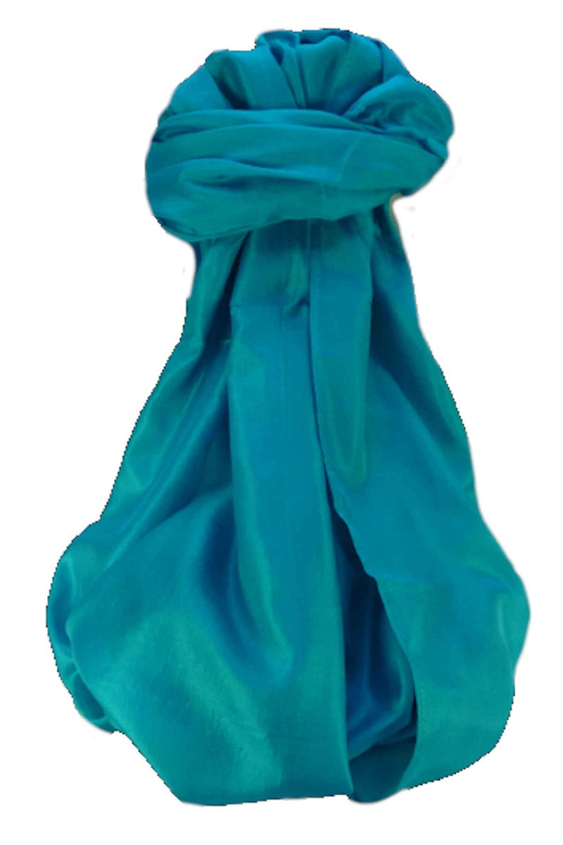 Varanasi Sciarpa di Seta Heritage Amnta Blue 