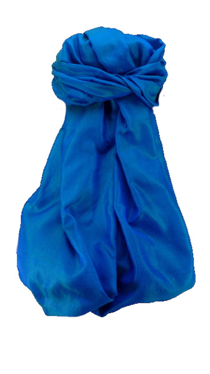 Varanasi Sciarpa di Seta Heritage Anjali Blue