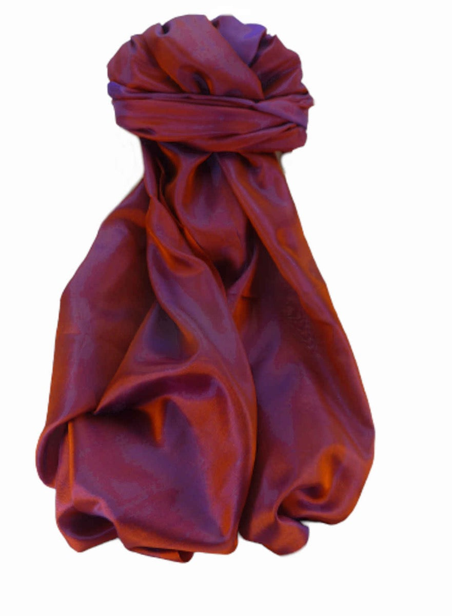 Varanasi 100% Silk Long Scarf Heritage Range Jhulan Orange by Pashmina & Silk