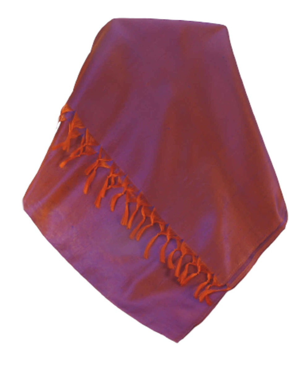 Varanasi 100% Silk Long Scarf Heritage Range Jhulan Orange by Pashmina & Silk