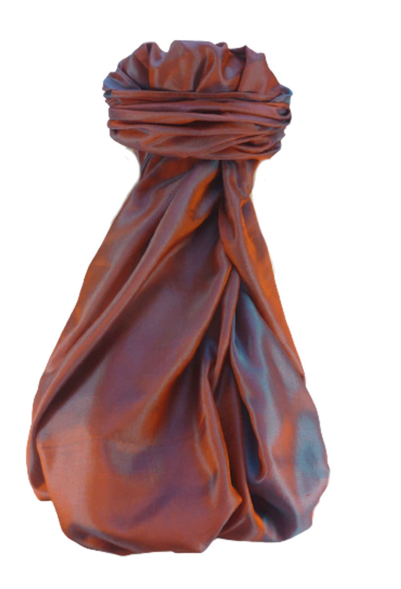 Varanasi 100% Silk Long Scarf Heritage Range Kaul Orange by Pashmina & Silk