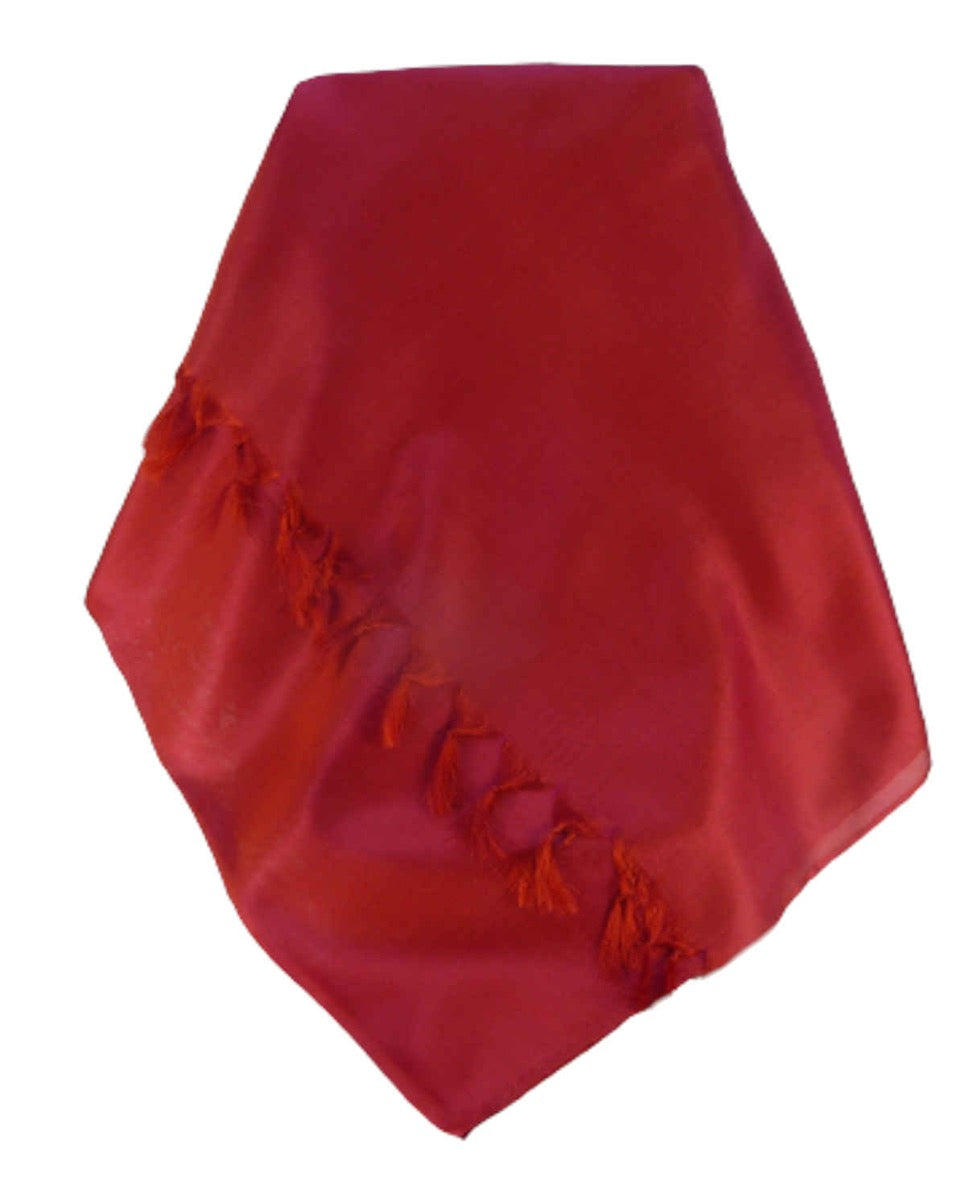 Varanasi 100% Silk Long Scarf Heritage Range Kulkami Red by Pashmina & Silk
