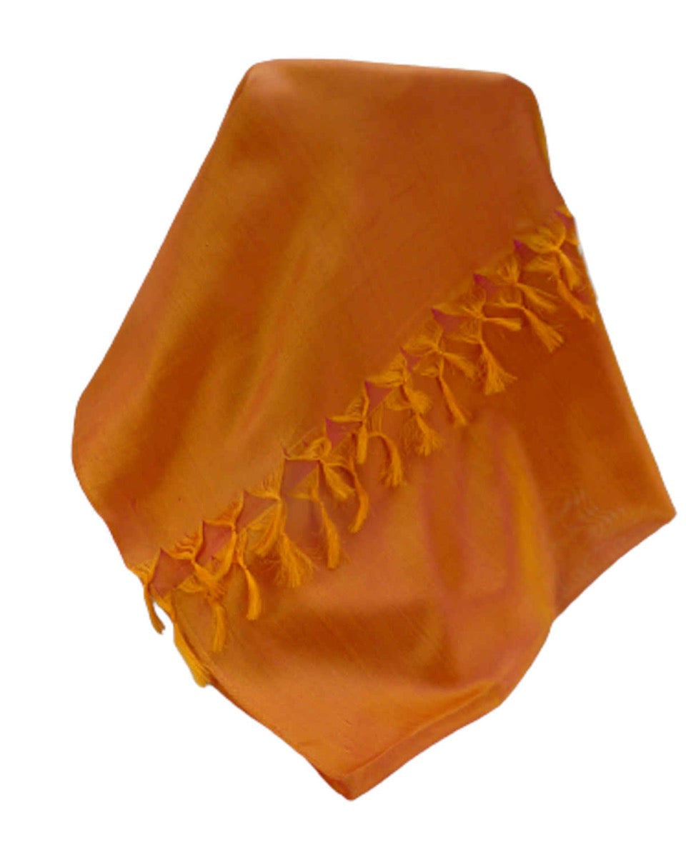 Varanasi Sciarpa di Seta Heritage Paropki Yellow