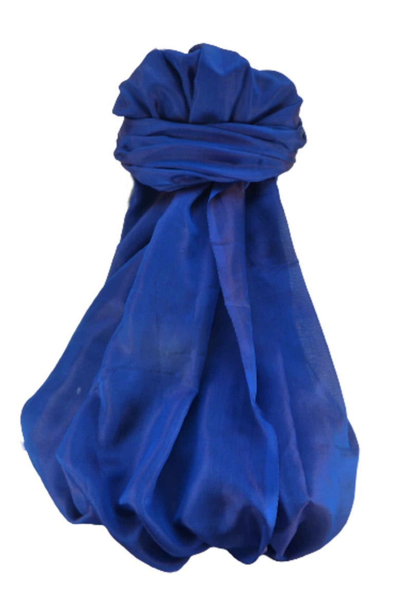 Varanasi Sciarpa di Seta Heritage Rhuma Blue