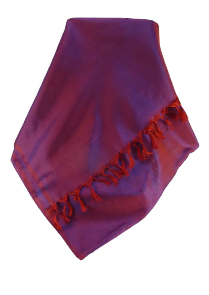 Varanasi 100% Silk Long Scarf Heritage Range Sukan Red by Pashmina & Silk