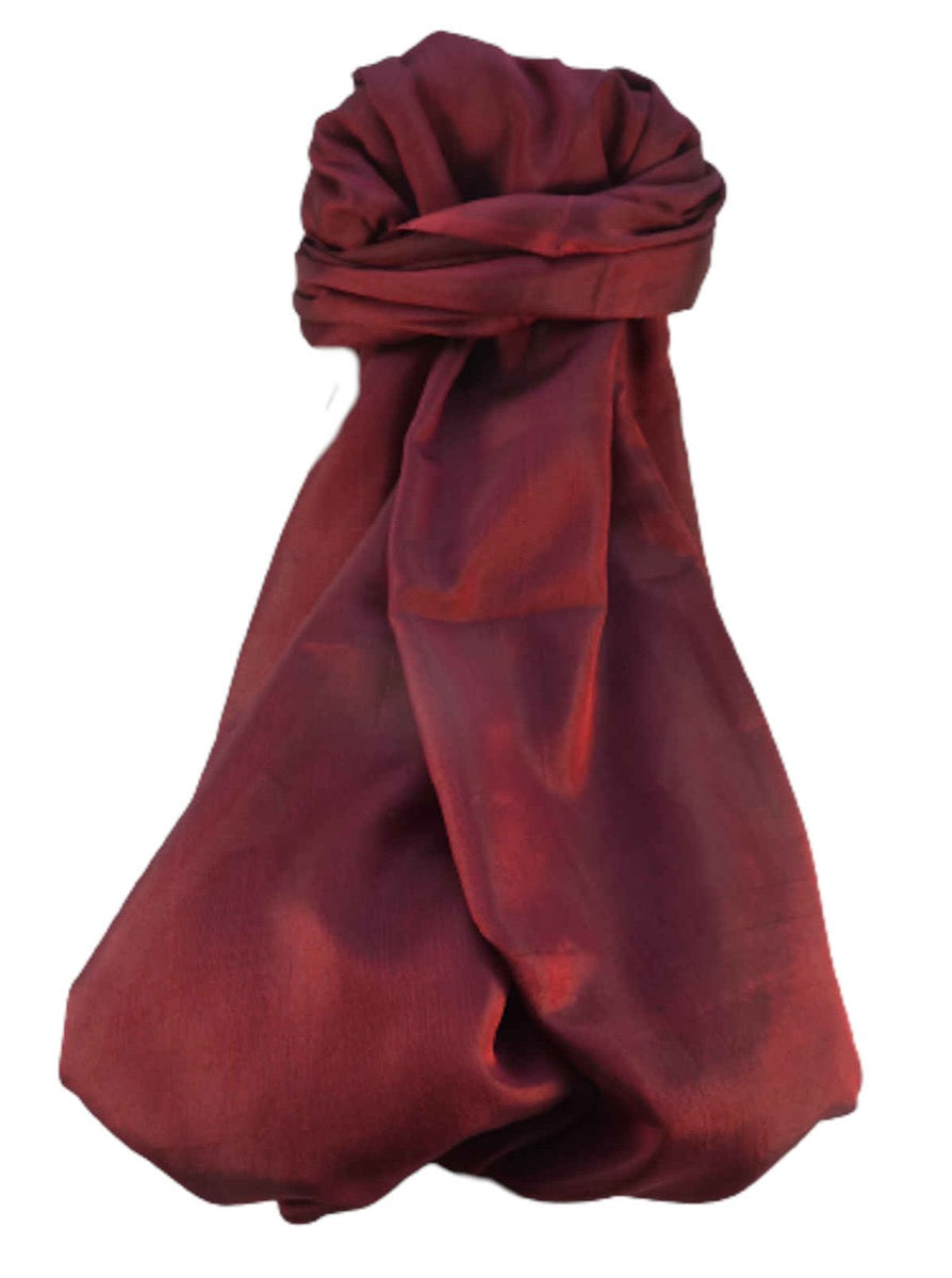 Varanasi 100% Silk Long Scarf Heritage Range Tania Red by Pashmina & Silk