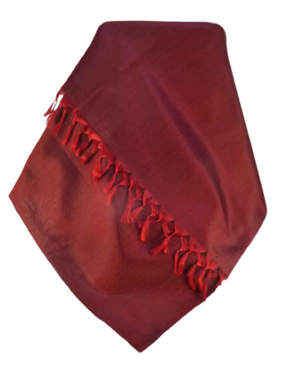Varanasi 100% Silk Long Scarf Heritage Range Tania Red by Pashmina & Silk