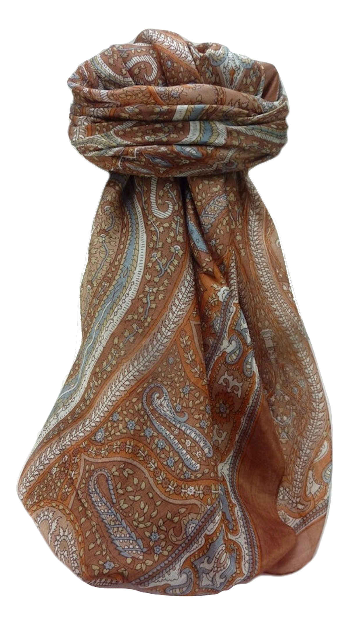 Tradizionale Sciarpa Quadrata di Seta Devan Copper