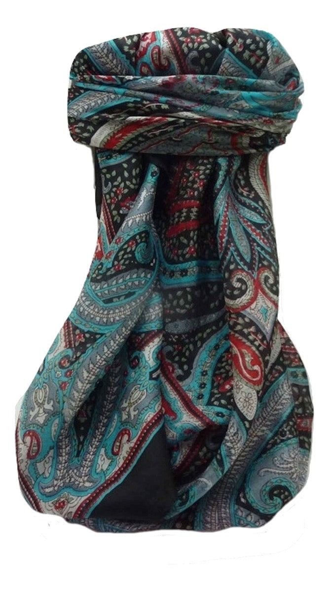 Tradizionale Sciarpa Quadrata di Seta Devan Black