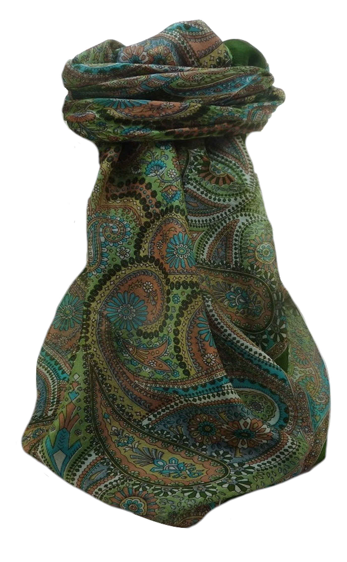 Tradizionale Sciarpa Quadrata di Seta Gul Sage