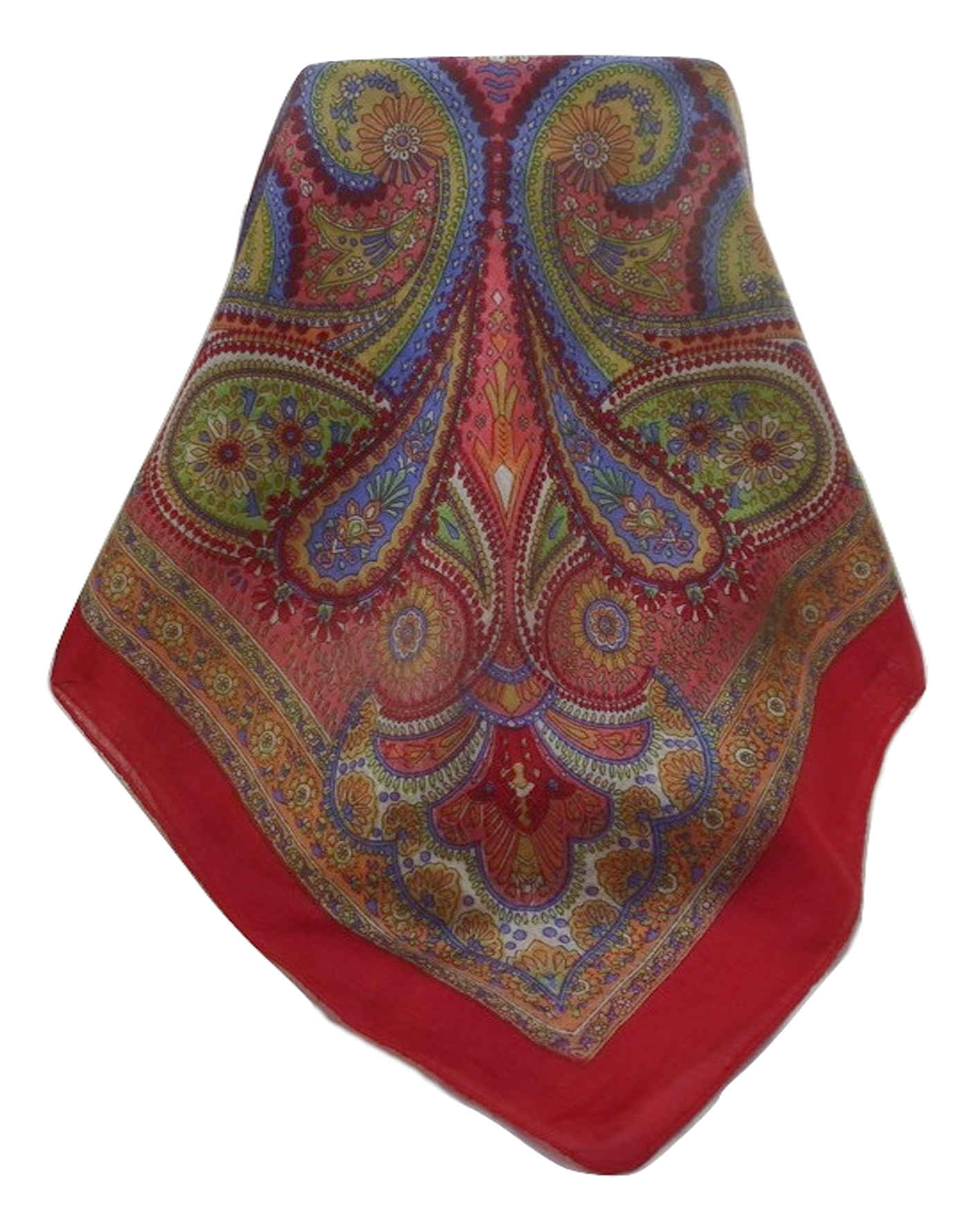 Tradizionale Sciarpa Quadrata di Seta  Gul Scarlet