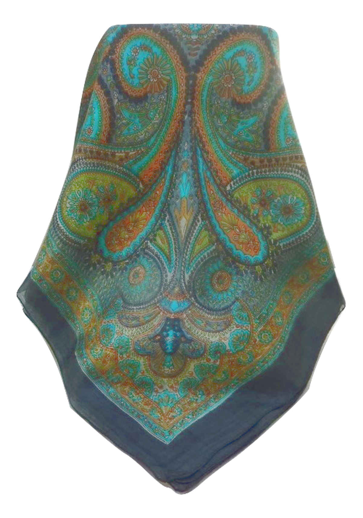 Tradizionale Sciarpa Quadrata di Seta  Gul Grey