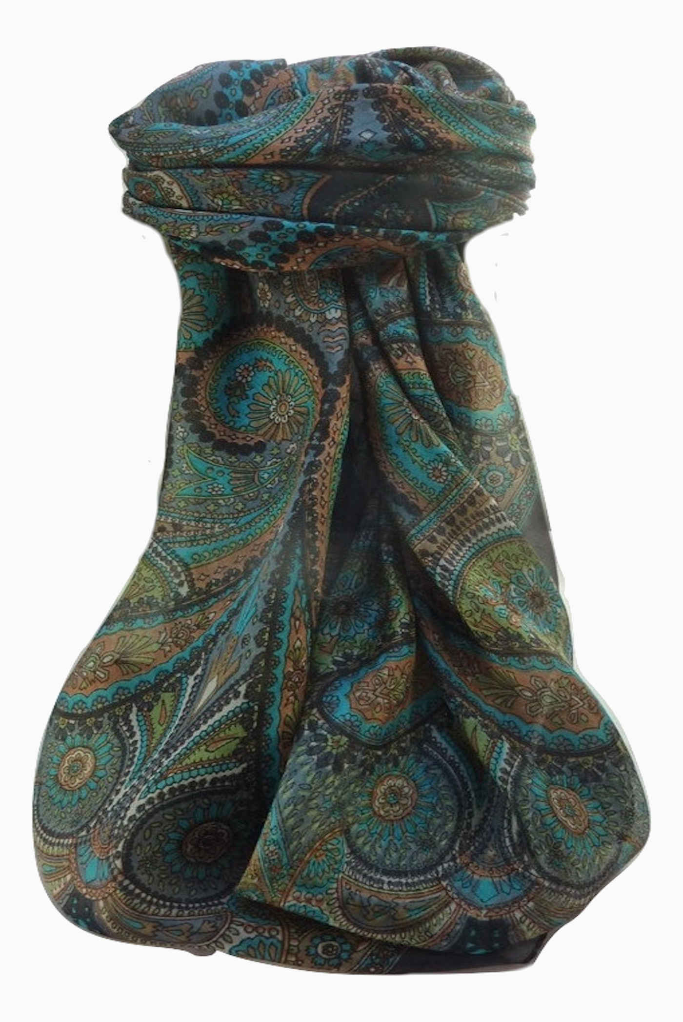 Tradizionale Sciarpa Quadrata di Seta  Gul Grey