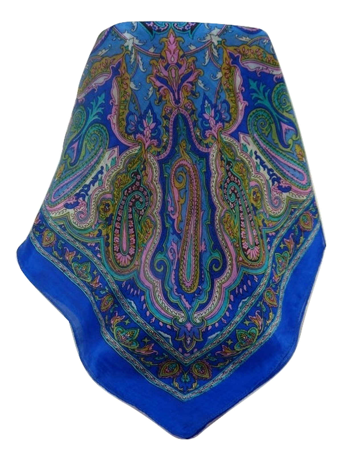 Echarpe Traditional Soie de Mûrier Karun Blue