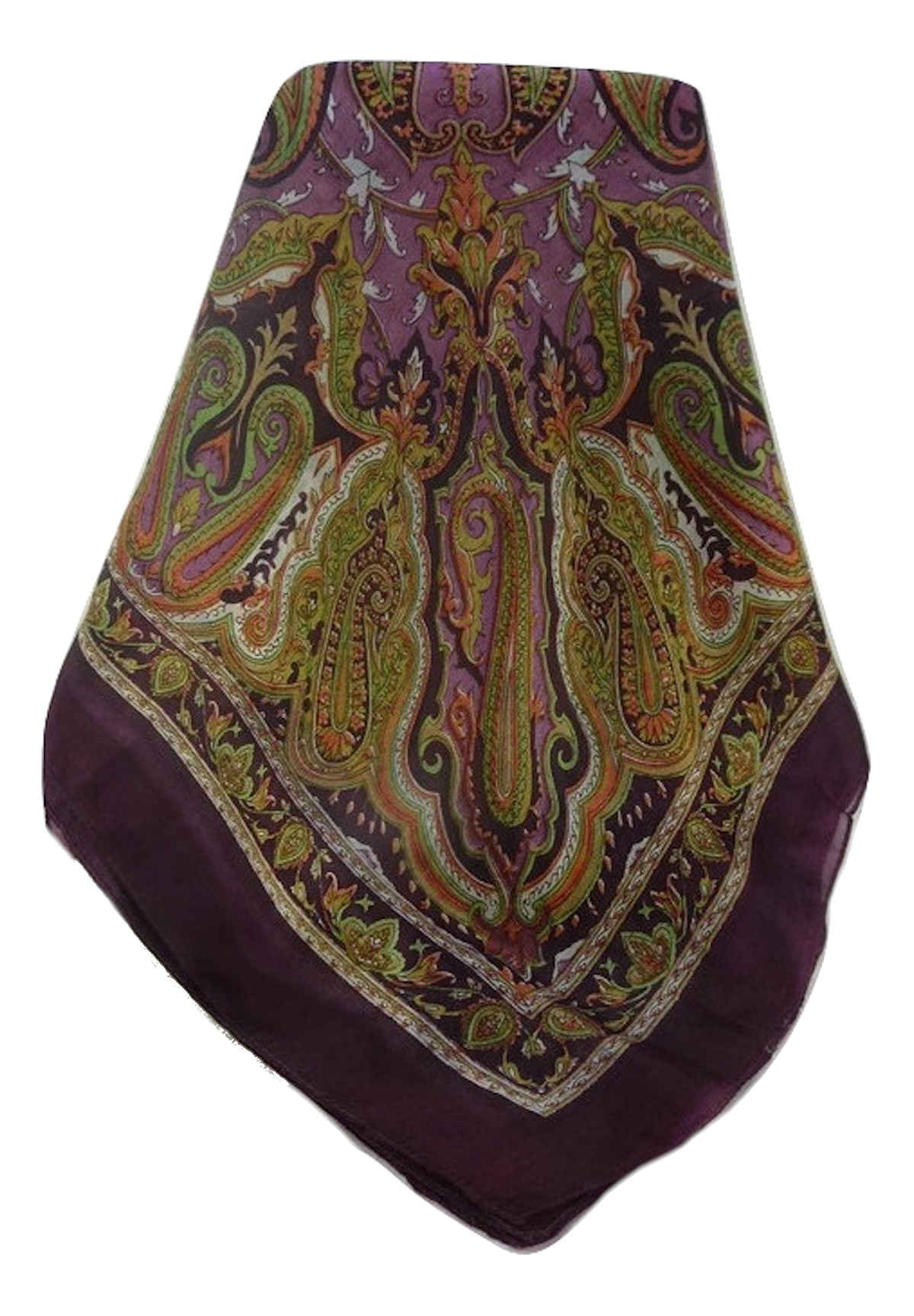 Echarpe Traditional Soie de Mûrier Karun Maroon