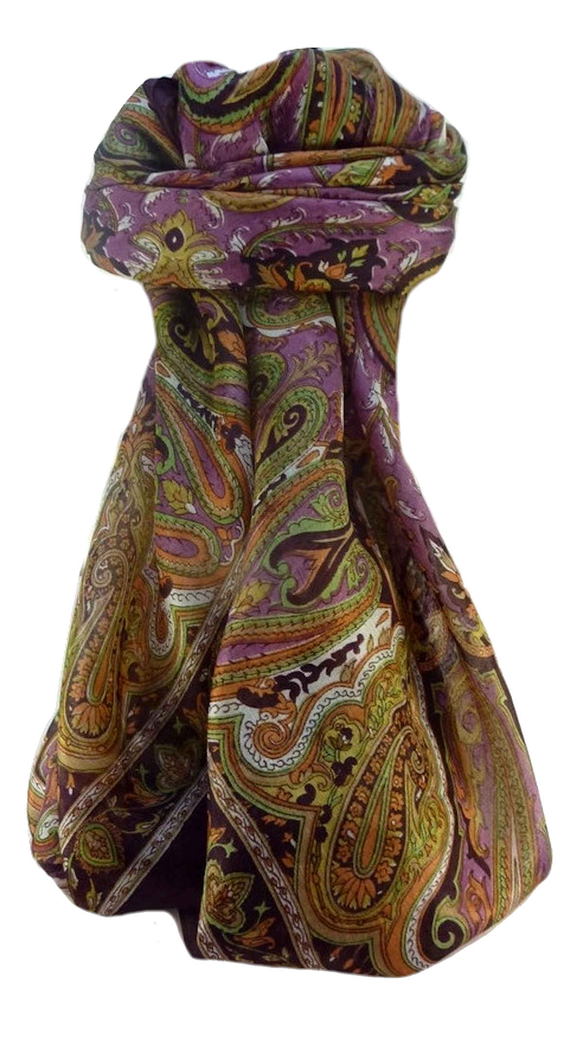 Echarpe Traditional Soie de Mûrier Karun Maroon