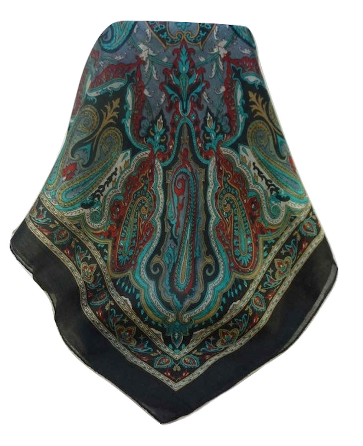 Echarpe Traditional Soie de Mûrier Karun Black