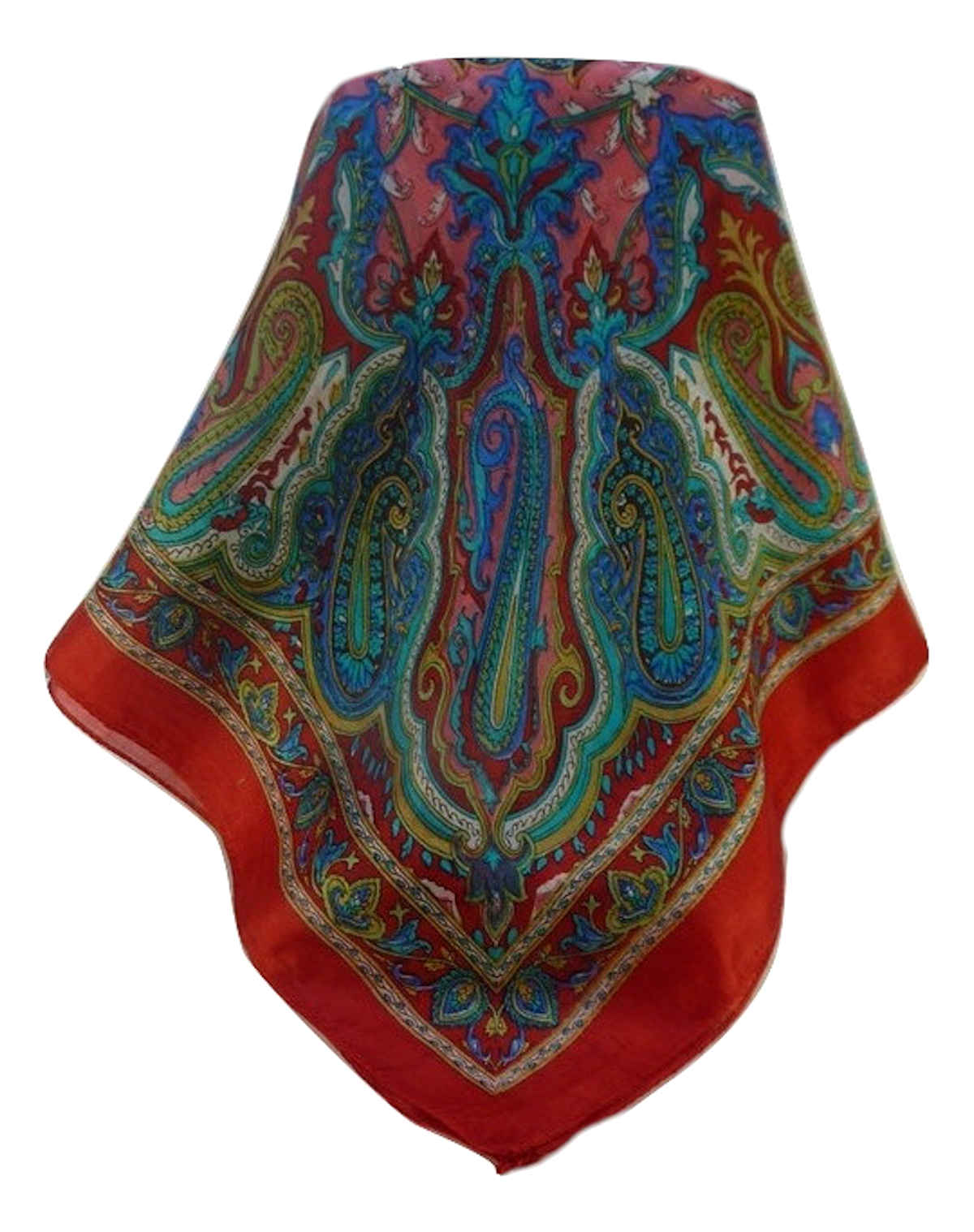 Echarpe Traditional Soie de Mûrier Karun Scarlet