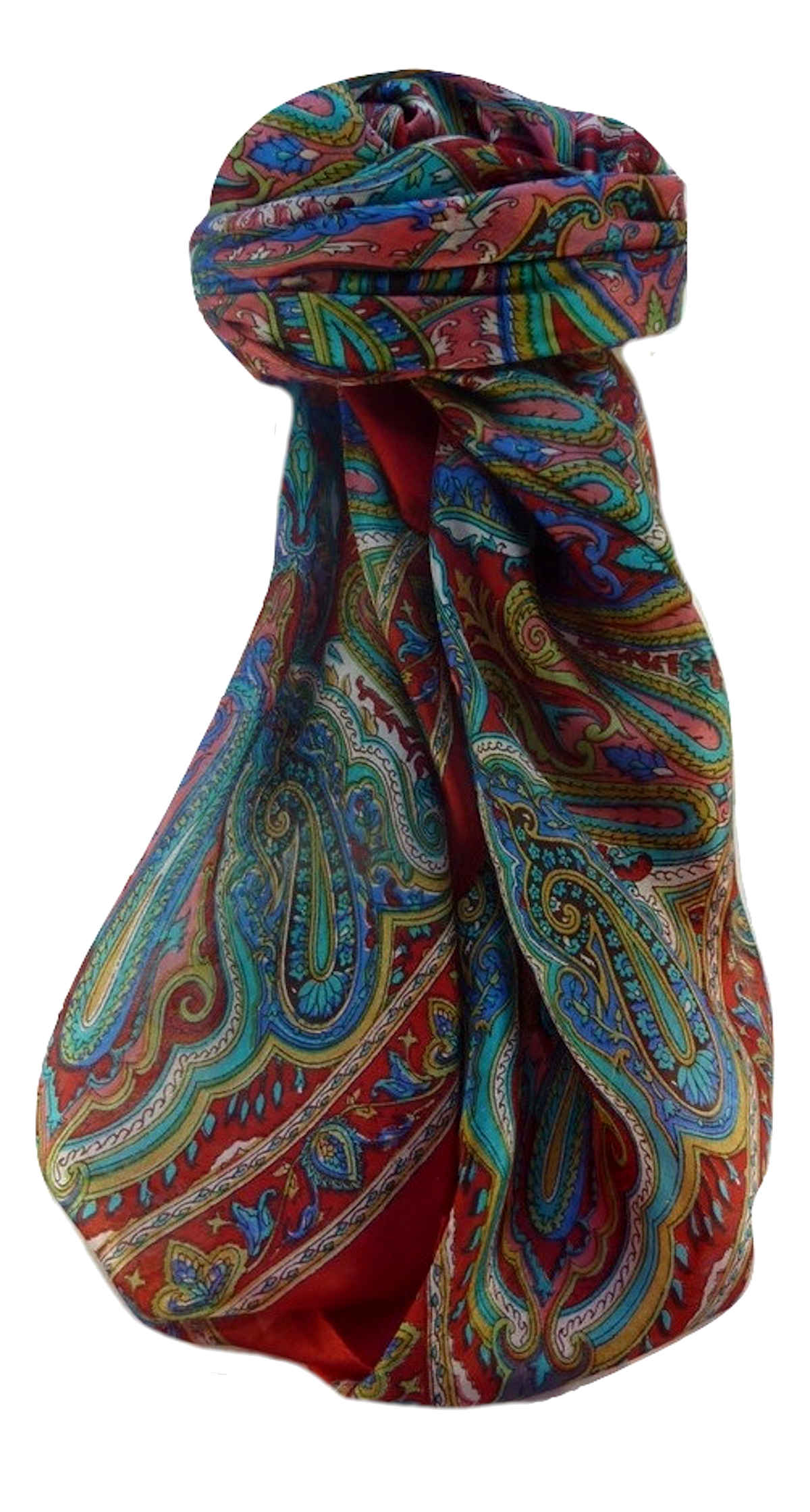 Echarpe Traditional Soie de Mûrier Karun Scarlet