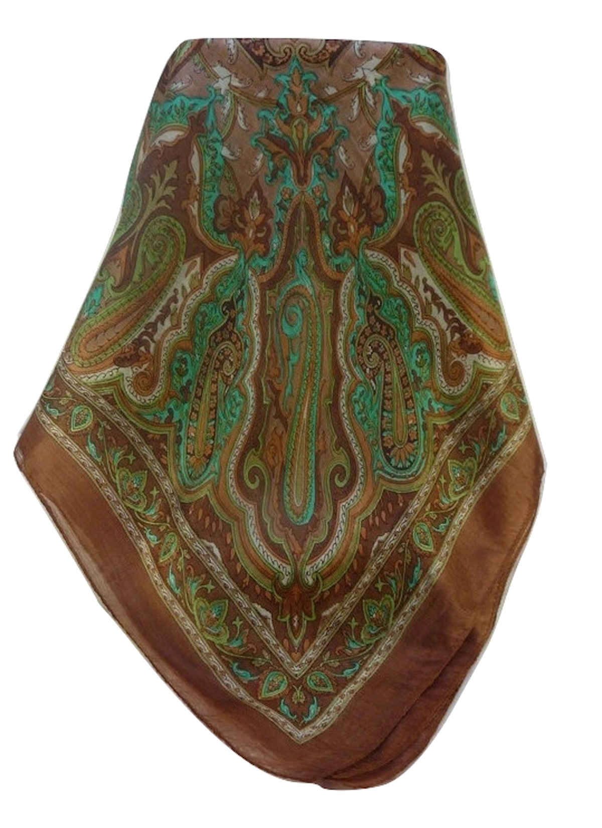 Echarpe Traditional Soie de Mûrier Karun Chestnut 