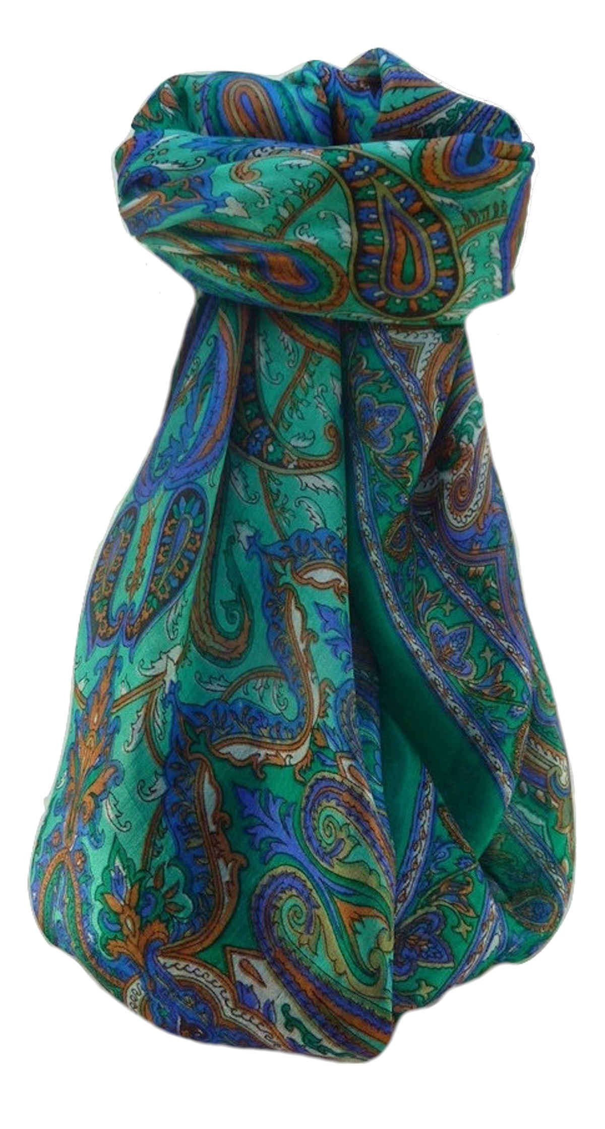 Echarpe Traditional Soie de Mûrier Karun Emerald