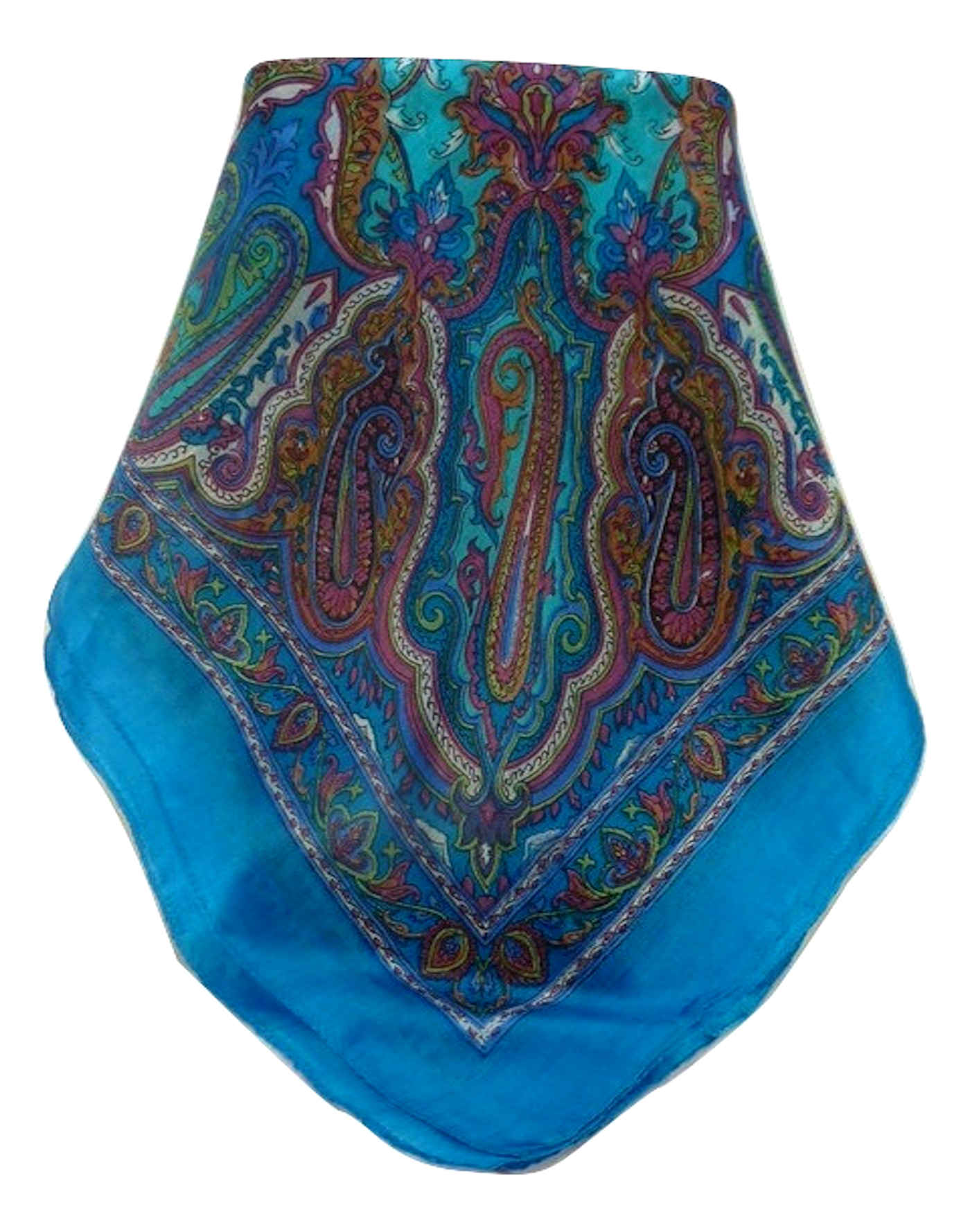 Echarpe Traditional Soie de Mûrier Karun Aqua