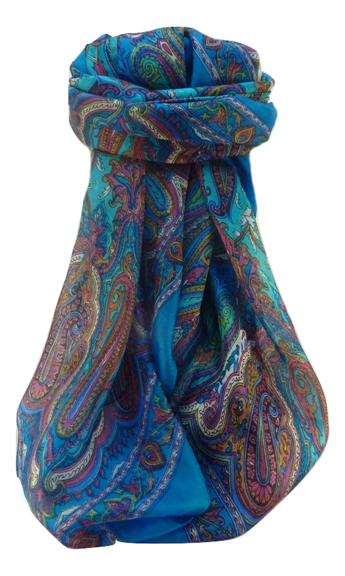 Echarpe Traditional Soie de Mûrier Karun Aqua