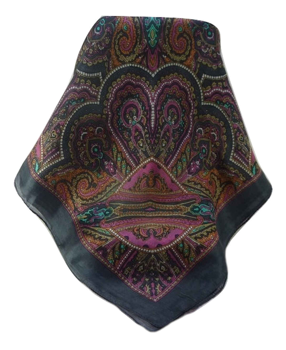 Mulberry Silk Traditional Square Scarf Kiya Green by Pashmina & Silk