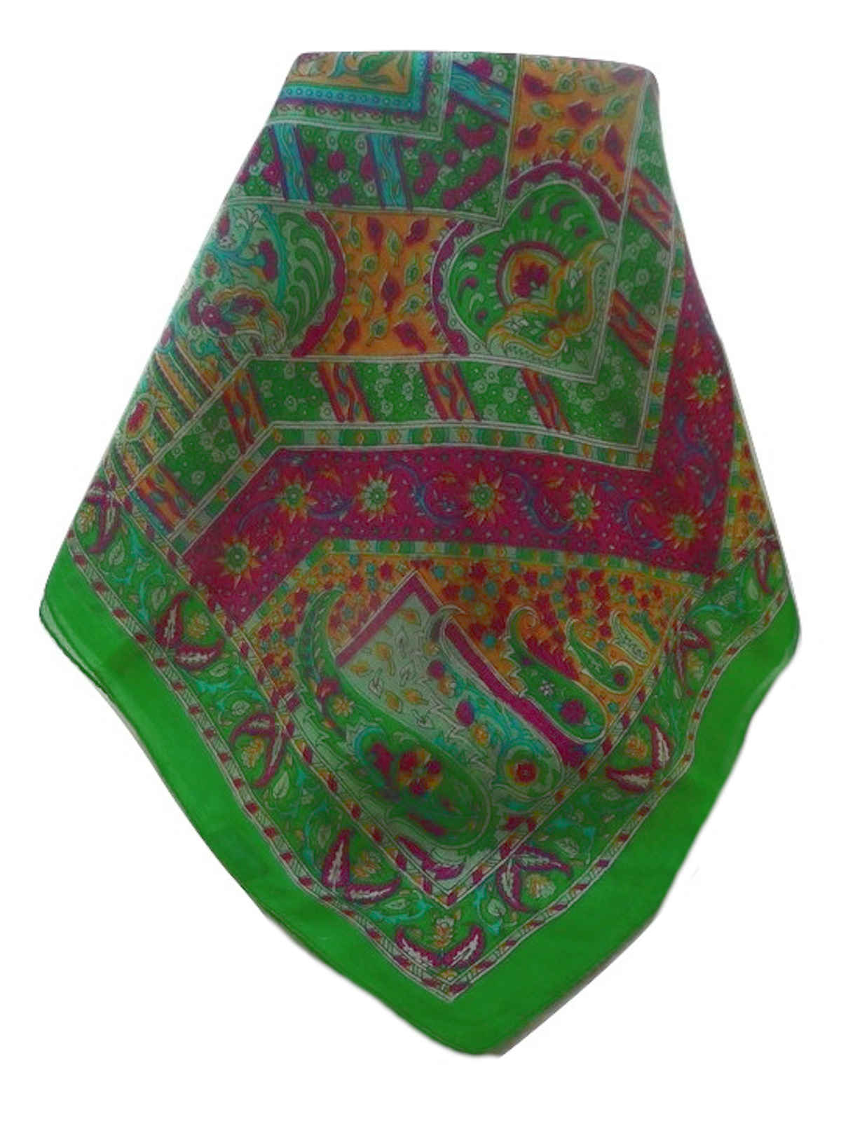 Tradizionale Sciarpa Longa di Seta Ajay  Green