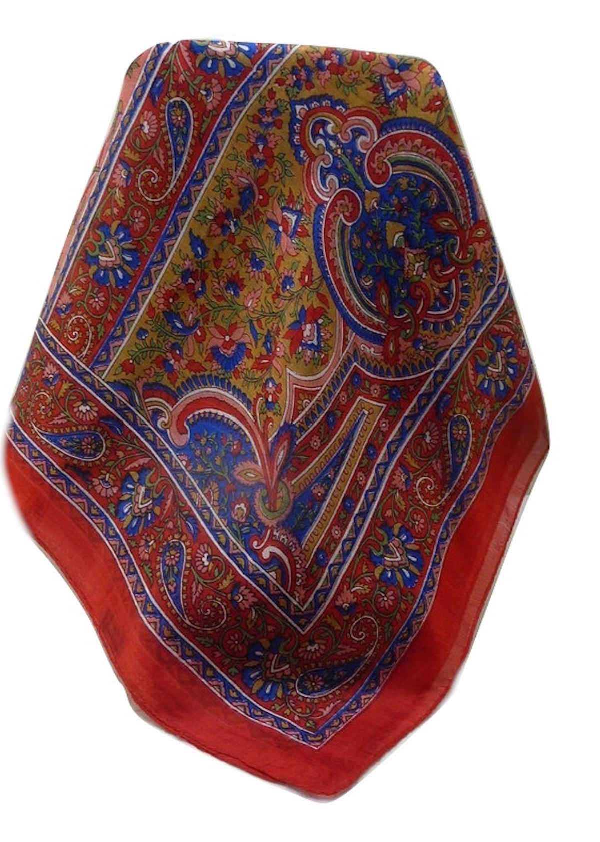 Mulberry Silk Traditional Long Scarf  Dil Red by Pashmina & Silk