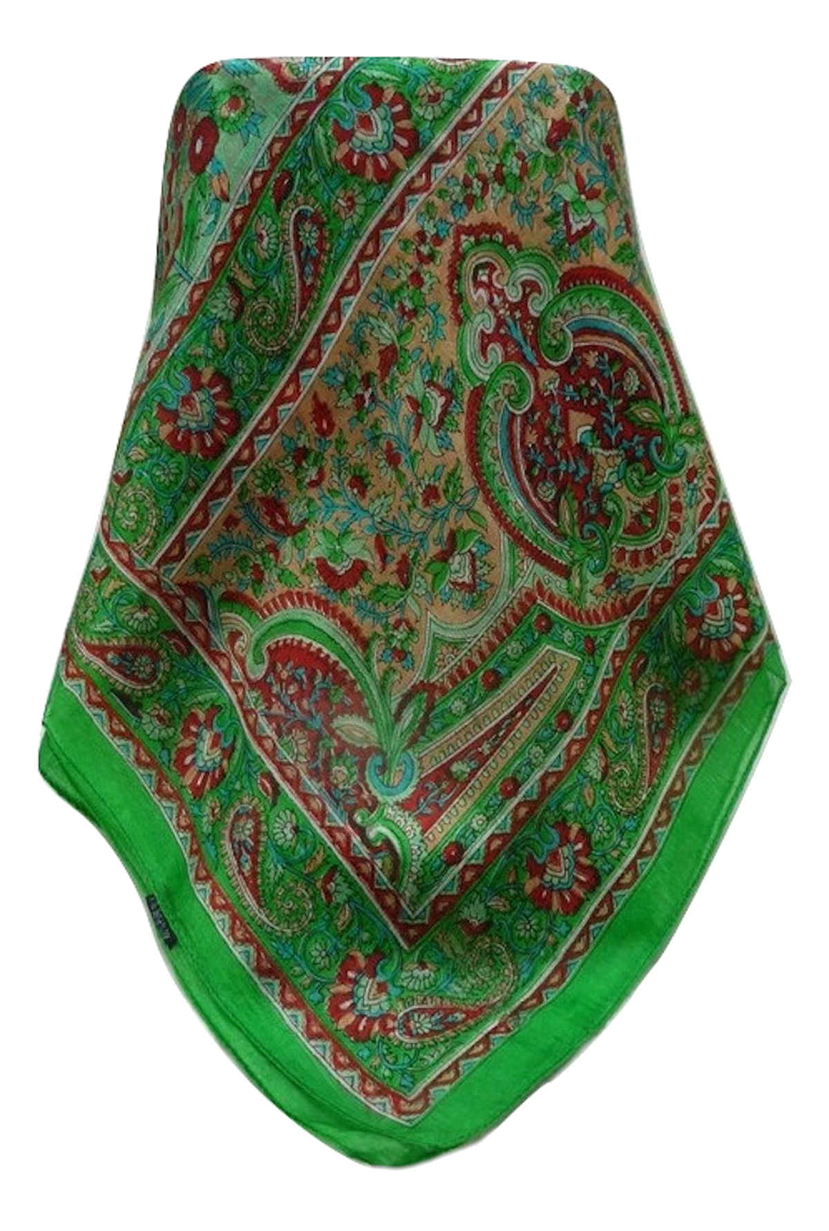Tradizionale Sciarpa Longa di Seta Dil Lime