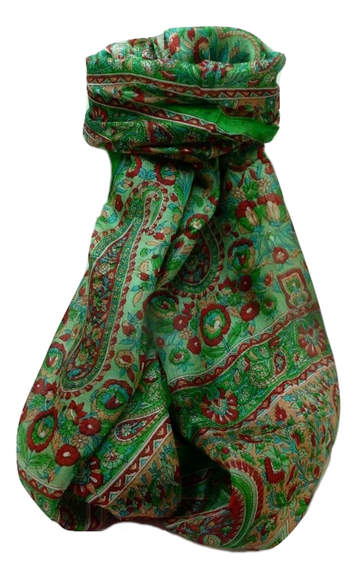 Tradizionale Sciarpa Longa di Seta Dil Lime
