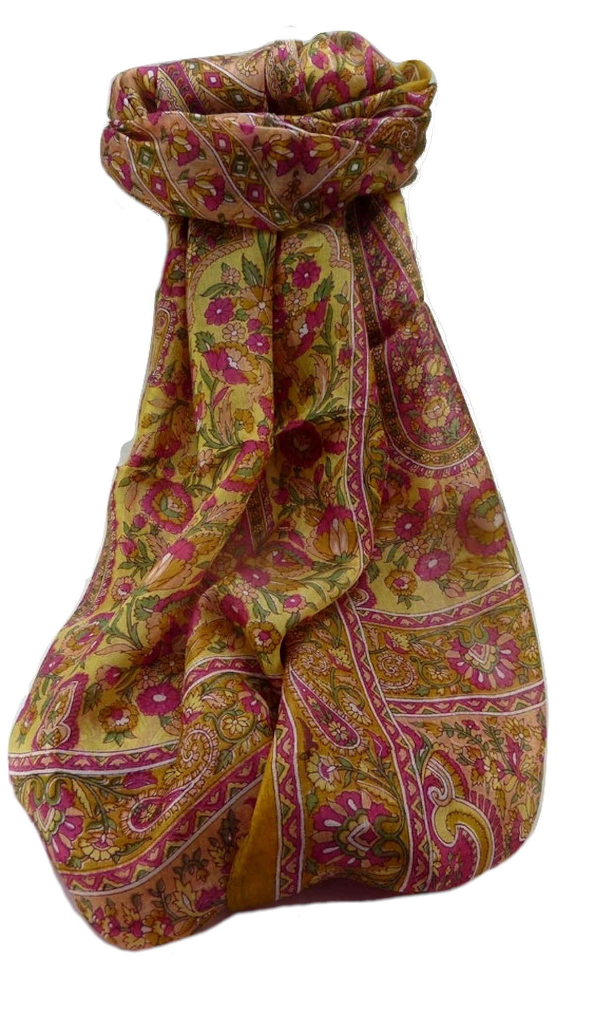 Tradizionale Sciarpa Longa di Seta Dil Gold