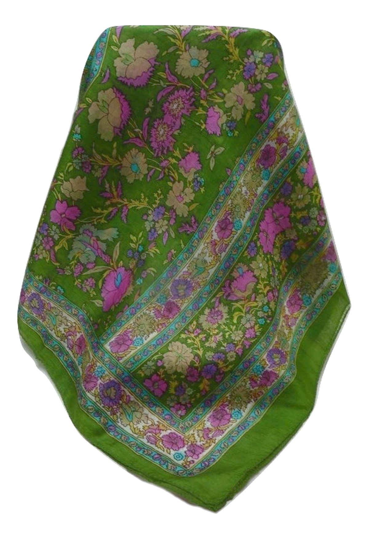 Tradizionale Sciarpa Longa di Seta Khattar Sage